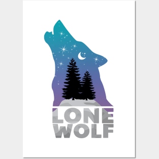 Howling wolf at the moon Posters and Art